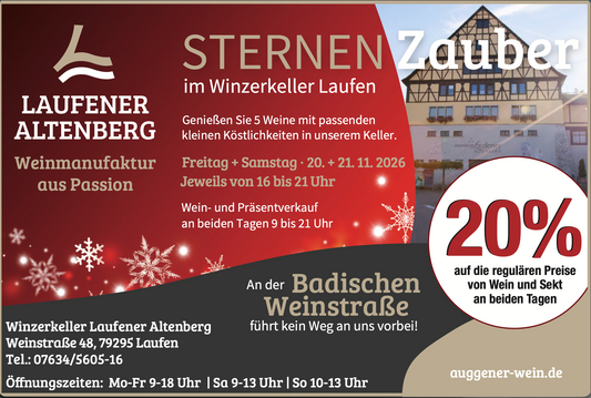 Sternenzauber im Laufener Weinkeller Die stimmungsvolle Veranstaltung im Advent