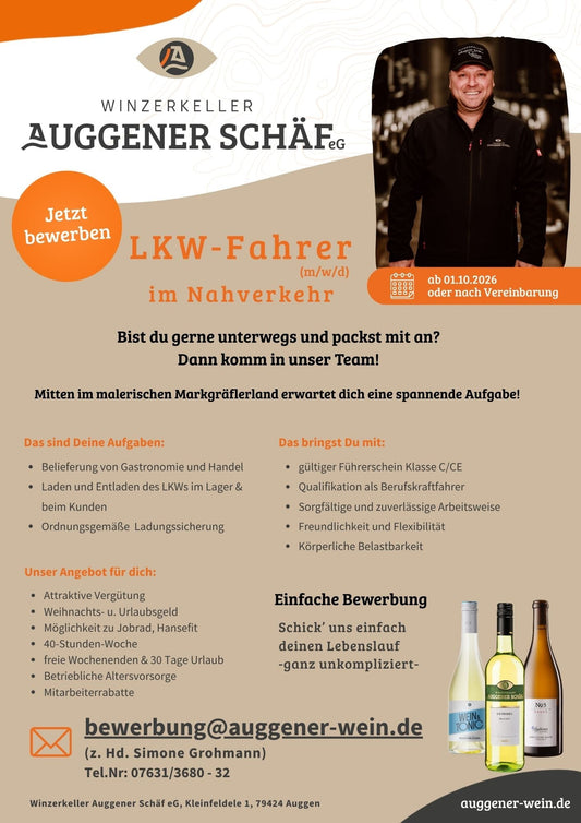 Stellenausschreibung: LKW-Fahrer im Nahverkehr (m/w/d)
